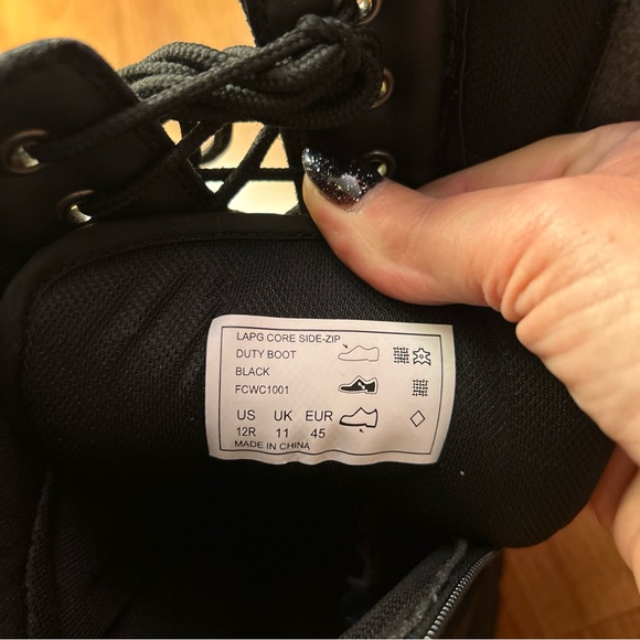 LAPG Men's Core 8" Side-Zip Tactical Work Boots, Lightweight and Durable Suede - Picture 9 of 10